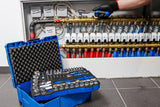 SOCKET, HAMMER, PLIERS, SCREWDRIVER SET | 6.3 MM (1/4") / 12.5 MM (1/2") | BGS SYSTAINER® | 77 PCS. (3357)