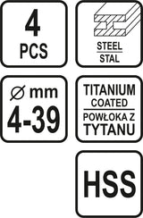 4PCS STEP DRILLS (22617)