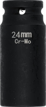 IMPACT SOCKET, HEXAGONAL, LONG | 12.5 MM (1/2") | 24 MM (YT-10297)