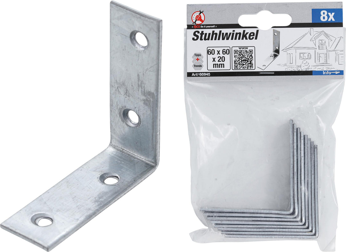 CHAIR BRACKET | 60 X 60 X 20 MM | 8 PCS. (80945)