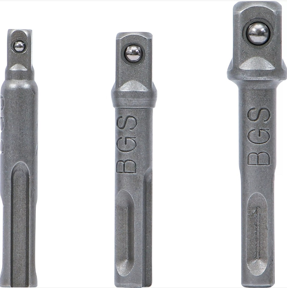 ADAPTOR SET | SDS - EXTERNAL SQUARE 6.3 MM (1/4"), 10 MM (3/8"), 12.5 MM (1/2") | 3 PCS. (8214)