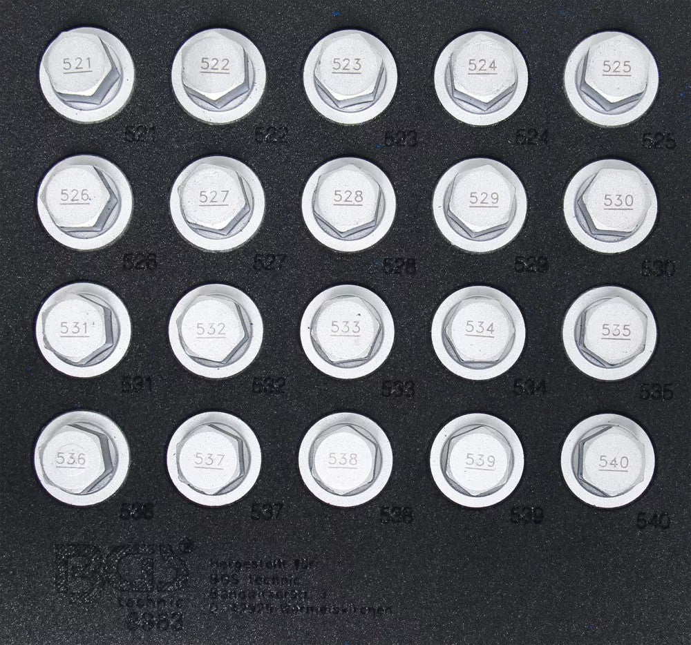 TOOL TRAY 1/6: RIM LOCK SOCKET SET FOR VAG | 20 PCS. (8963)