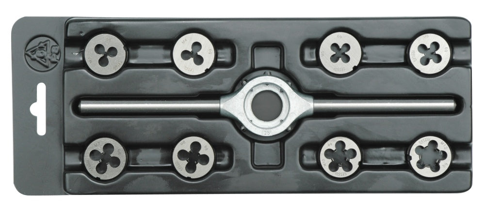 THREAD DIE SET M3-M12 9 PCS. (CZECH REPUBLIC) (24950)