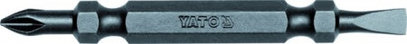 BIT CROSS/SLOTTED DOUBLE-ENDED 1/4"X65 MM, SIZE PH1-4.5 MM, S2 50 PCS. (YT-7885)