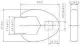 CROWFOOT SPANNER | 12.5 MM (1/2") DRIVE | 27 MM (1757-27)