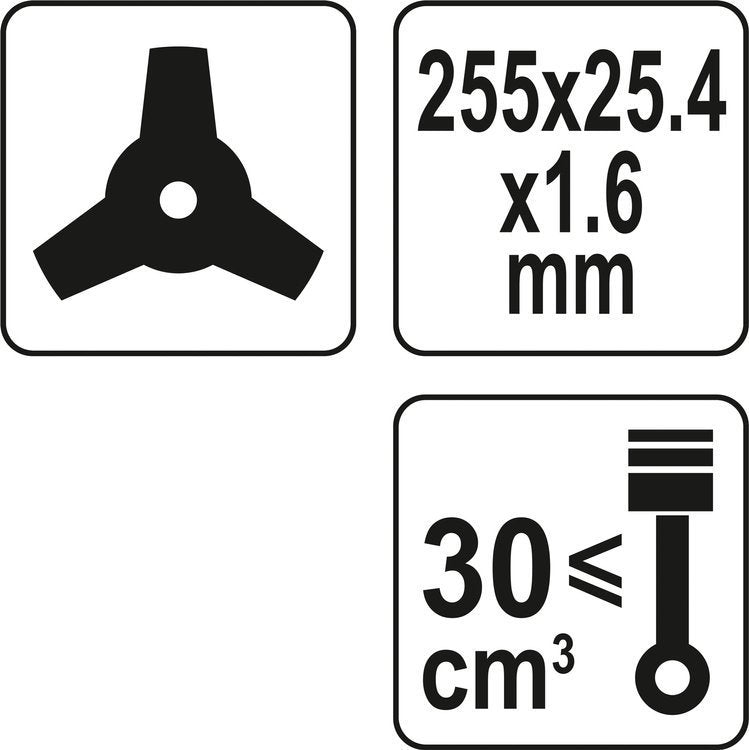 BLADE FOR BRUSH CUTTERS 255MM 25,4MM (YT-85155)
