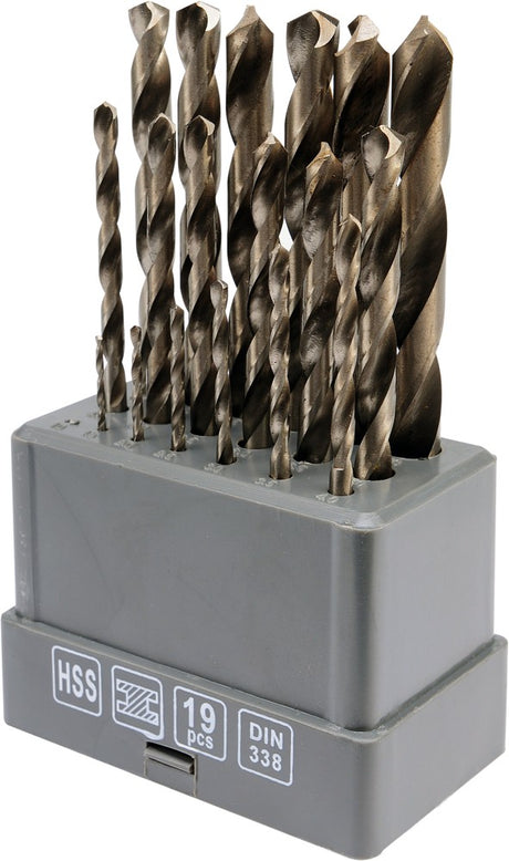 TWIST DRILL SET HSS 1-10MM /19PCS (21999)