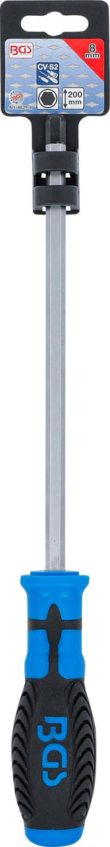 SCREWDRIVER | INTERNAL HEXAGON 8 MM | BLADE LENGTH 200 MM (8629-8)