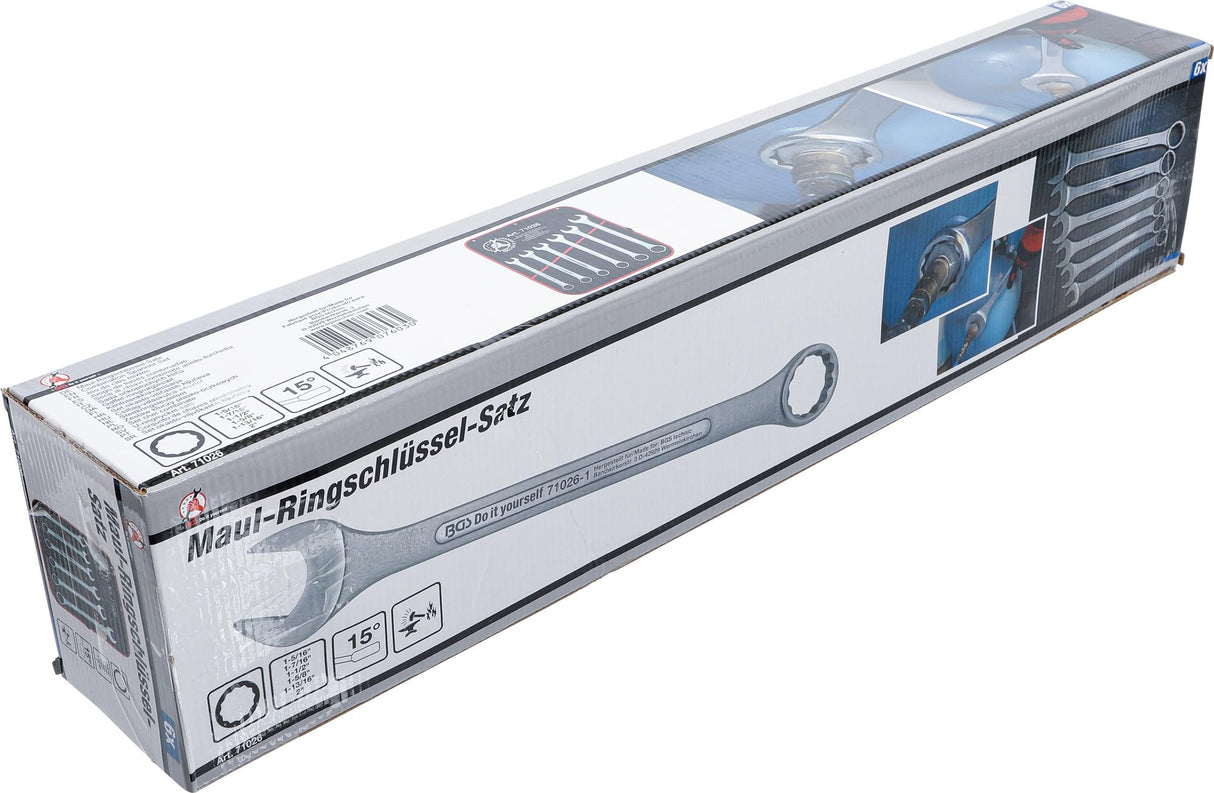 COMBINATION SPANNER SET | XXL | INCH SIZES | 1.5/16" - 2" | 6 PCS. (71026)