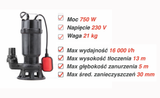 DIRTY WATER SUBMERSIBLE PUMP 750W (YT-85350)