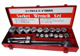 6-POINT SOCKET SET | METAL BOX | 20 MM (3/4") | 21 PCS. (SK780576)