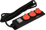 HD POWER STRIP IP 44 W. GROUND 3S 3M (YT-81240)