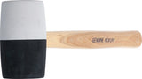 RUBBER MALLET | HICKORY HANDLE | BLACK / WHITE HEAD | Ø 63 MM | 840 G (1969)