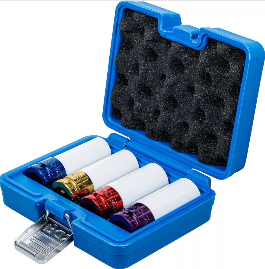 PROTECTIVE IMPACT SOCKET SET | 12.5 MM (1/2") DRIVE | 17 / 19 / 21 /22 MM | 4 PCS. (9847)