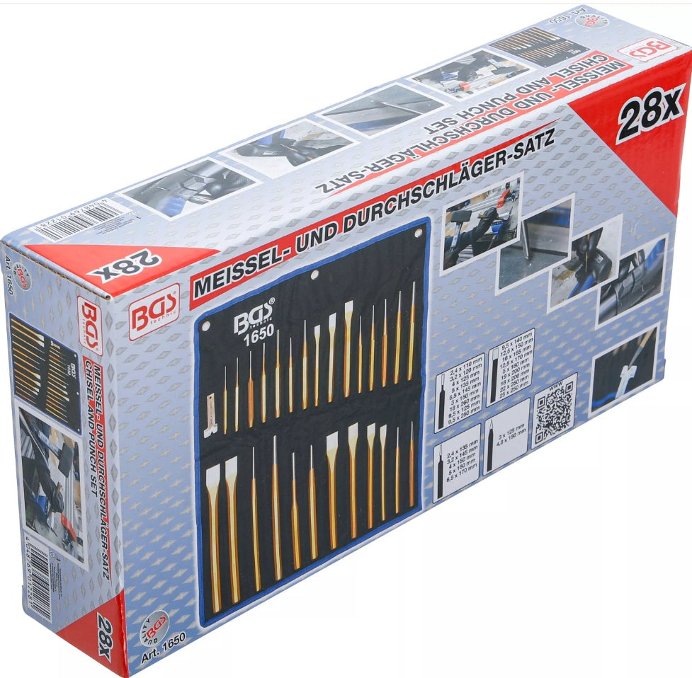 CHISEL AND PUNCH SET | 28 PCS. (1650)