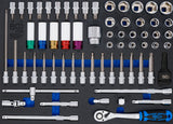 TOOL CASE 3/3: SOCKETS, BITS, EXTENSIONS, RATCHET | 64 PCS (4799)
