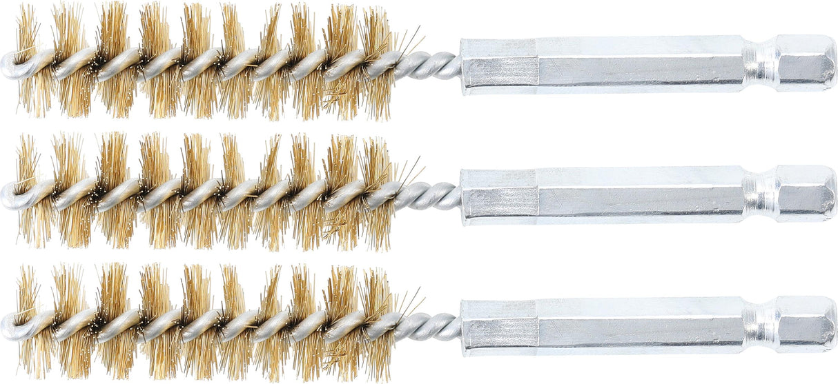 BRASS BRUSH | 14 MM | 6.3 MM (1/4") DRIVE | 3 PCS. (3078-14-M)