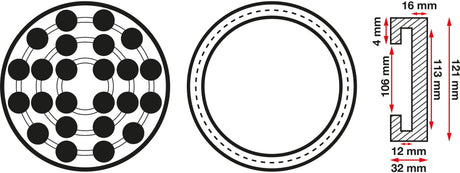 RUBBER PAD | FOR AUTO LIFTS | Ø 120 MM (6471)