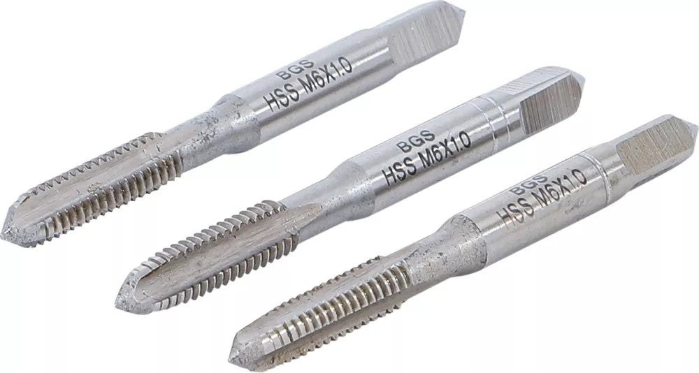 TAP SET | STARTER, PLUG, BOTTOMING TAP | HSS-G | M6 X 1.0 | 3 PCS. (933)