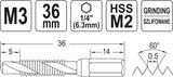 COMBINED DRILL TAP M3 HEX (YT-44840)