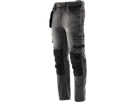 STRETCH JEANS TROUS. STEEL GREY S. XL (YT-79064)