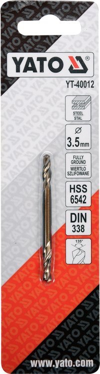 DOUBLE END METAL TWIST DRILL 3,5MM (YT-40012)