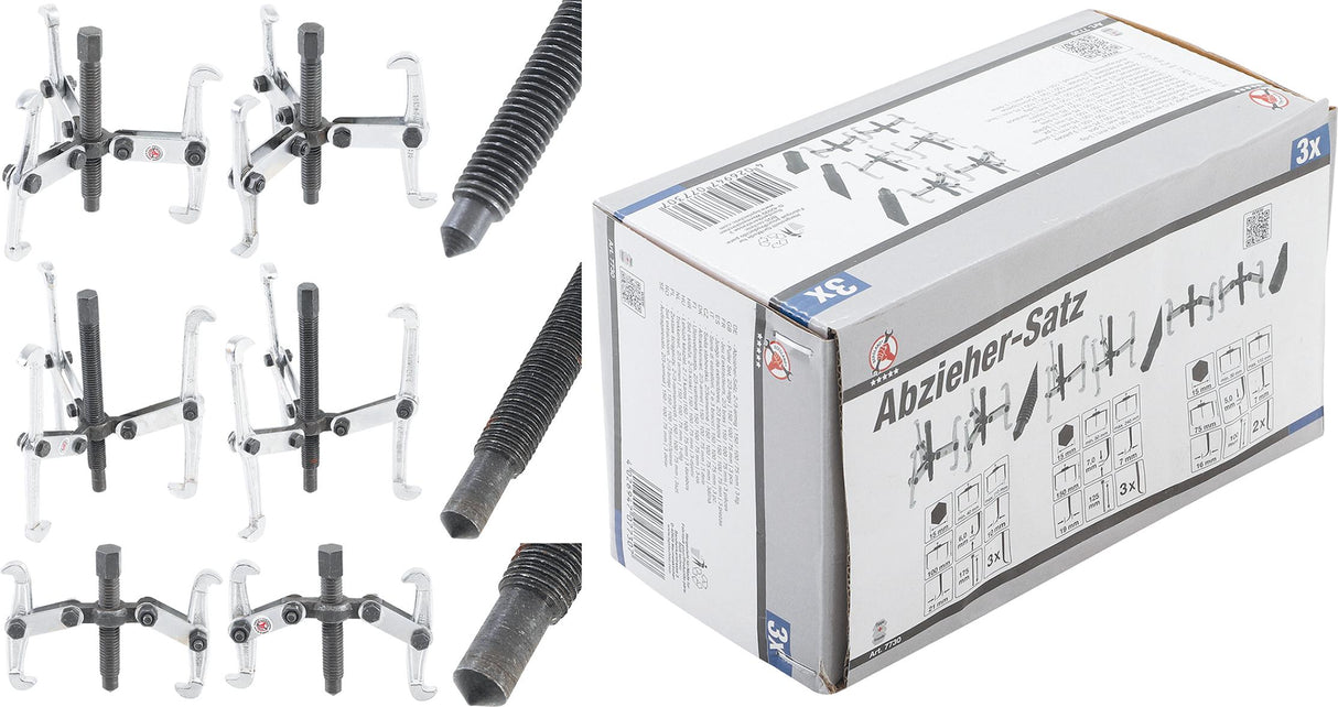 PULLER SET, 2/3-ARM | 150 / 100 / 75 MM | 3 PCS. (7730)