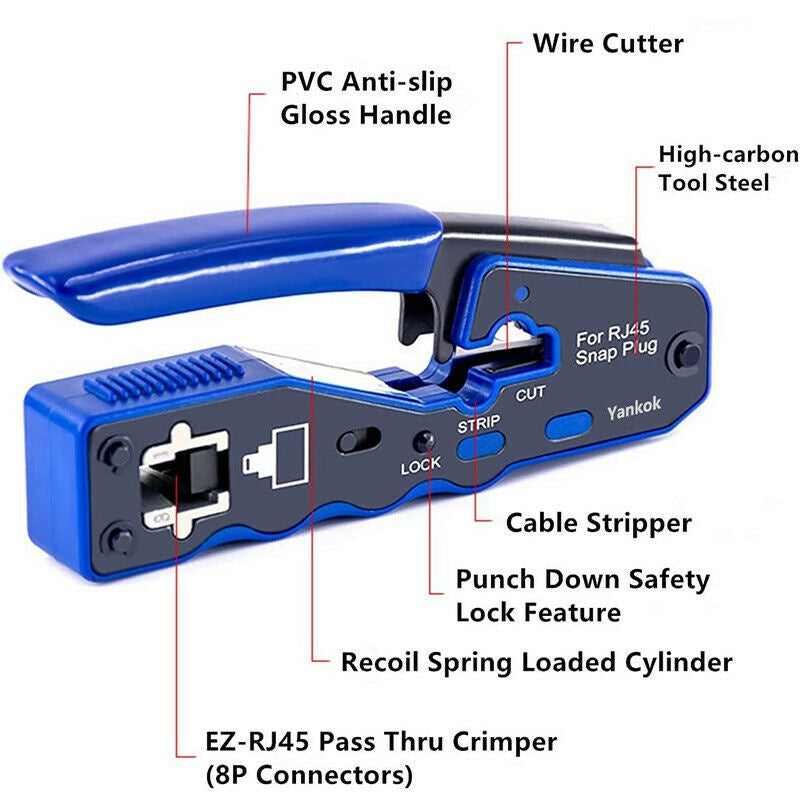 WIRE TESTER | CRIMPING PLIERS FOR WIRE CONNECTORS | RJ45 (YK-670)