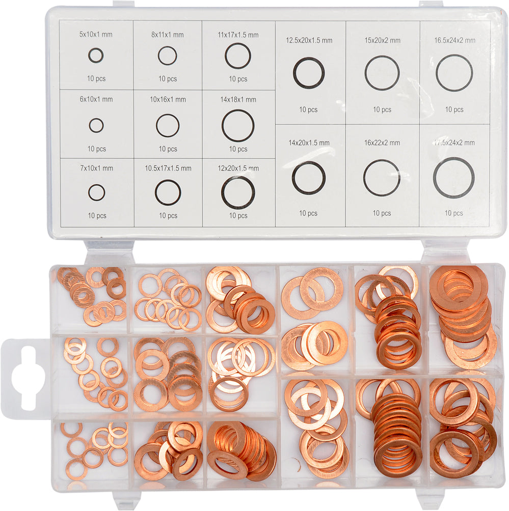 150 PCS COPPER WASHERS ASSORTMENT (YT-06871)