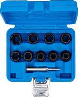 TWIST SOCKET SET (SPIRAL PROFILE) / SCREW EXTRACTOR | 12.5 MM (1/2") DRIVE | 10 - 19 MM | 10 PCS. (5266)