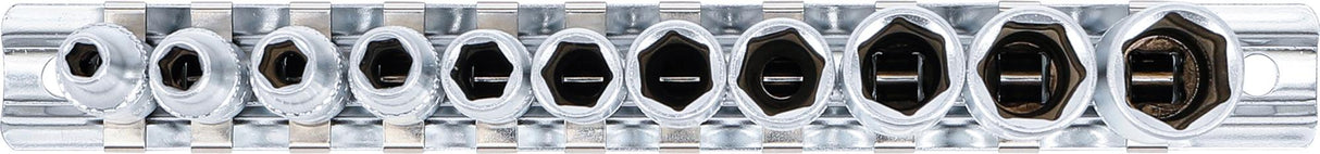 SOCKET SET, HEXAGON, DEEP | 6.3 MM (1/4") DRIVE | 4 - 13 MM | 11 PCS. (2221)