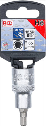 BIT SOCKET | 12.5 MM (1/2") | INTERNAL HEXAGON 6 MM (4252)