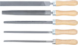 FILE SET | WOODEN HANDLE | 200 MM | 5 PCS. (50208)