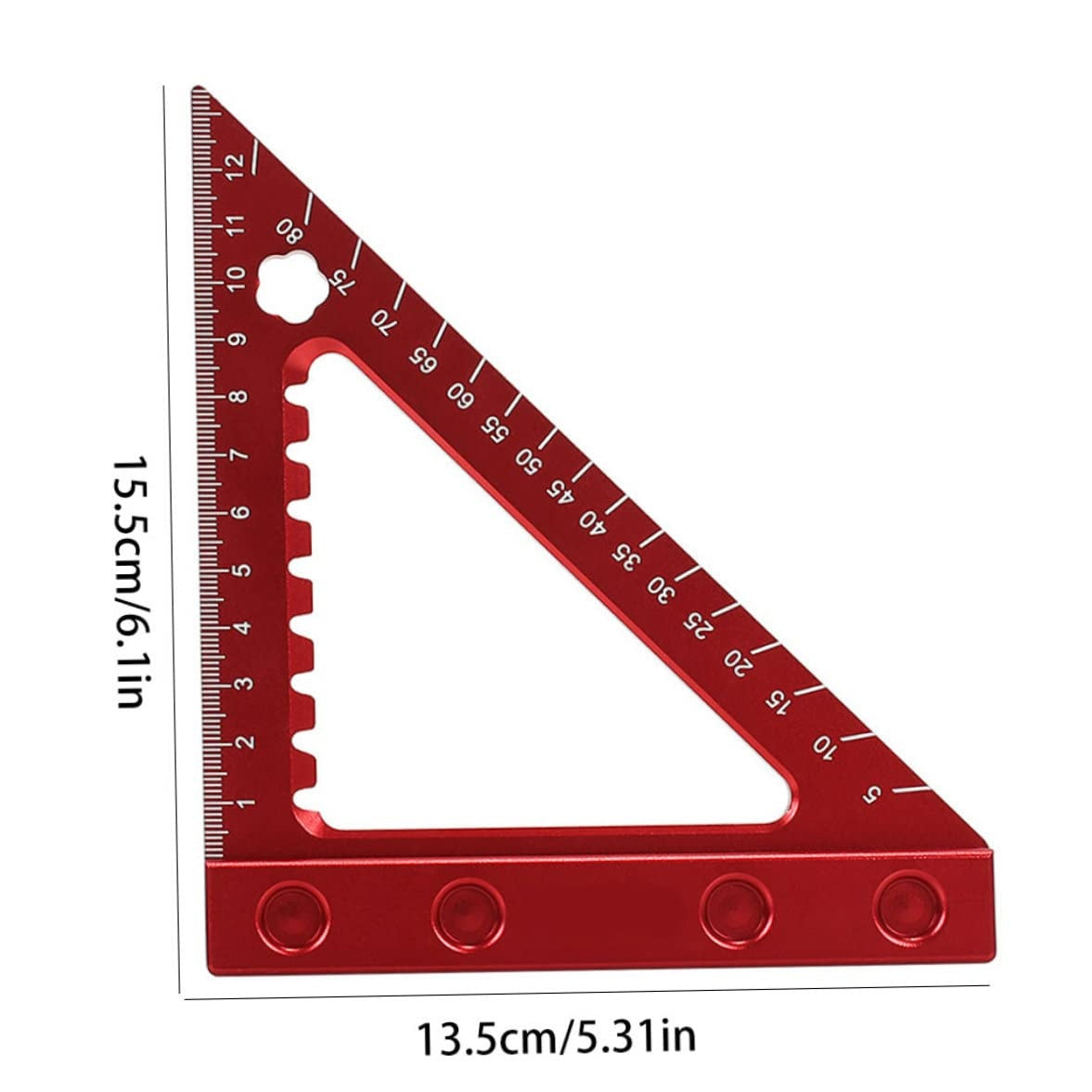 ALUMINUM SQUARE / WOODWORKING TRIANGLE RULER | 90 | WITH BASE (RS90A)