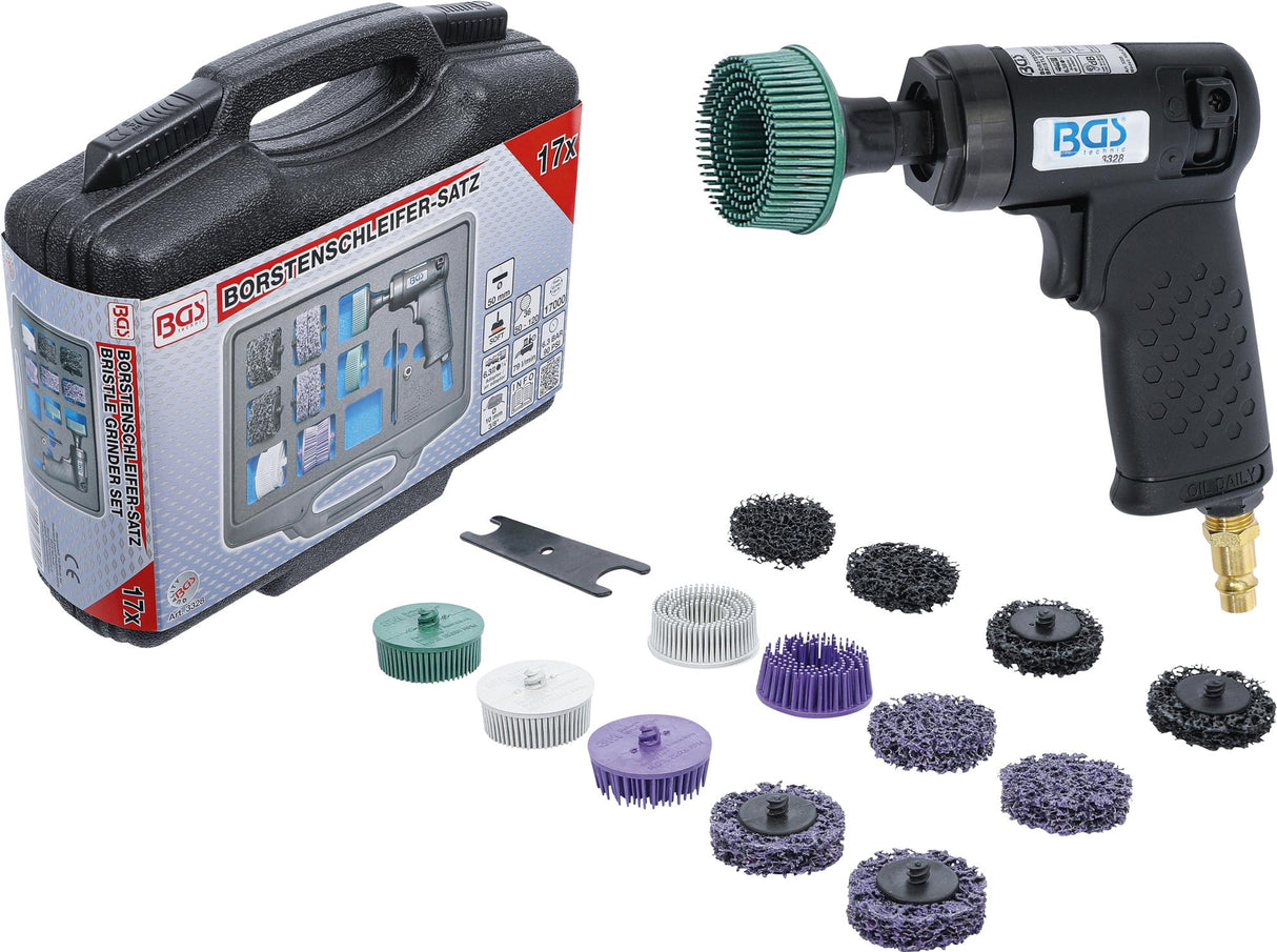 AIR BRISTLE GRINDER SET | 17 PCS. (3328)