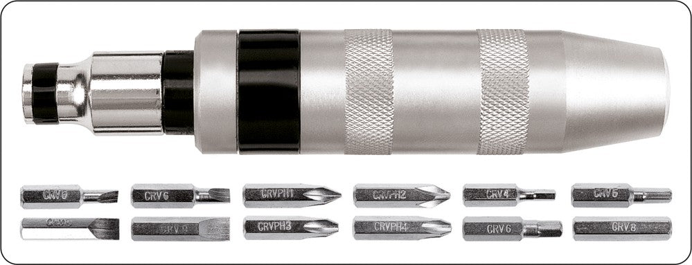 IMPACT SCREWDRIVER W. BITS SET 13PCS (65123)