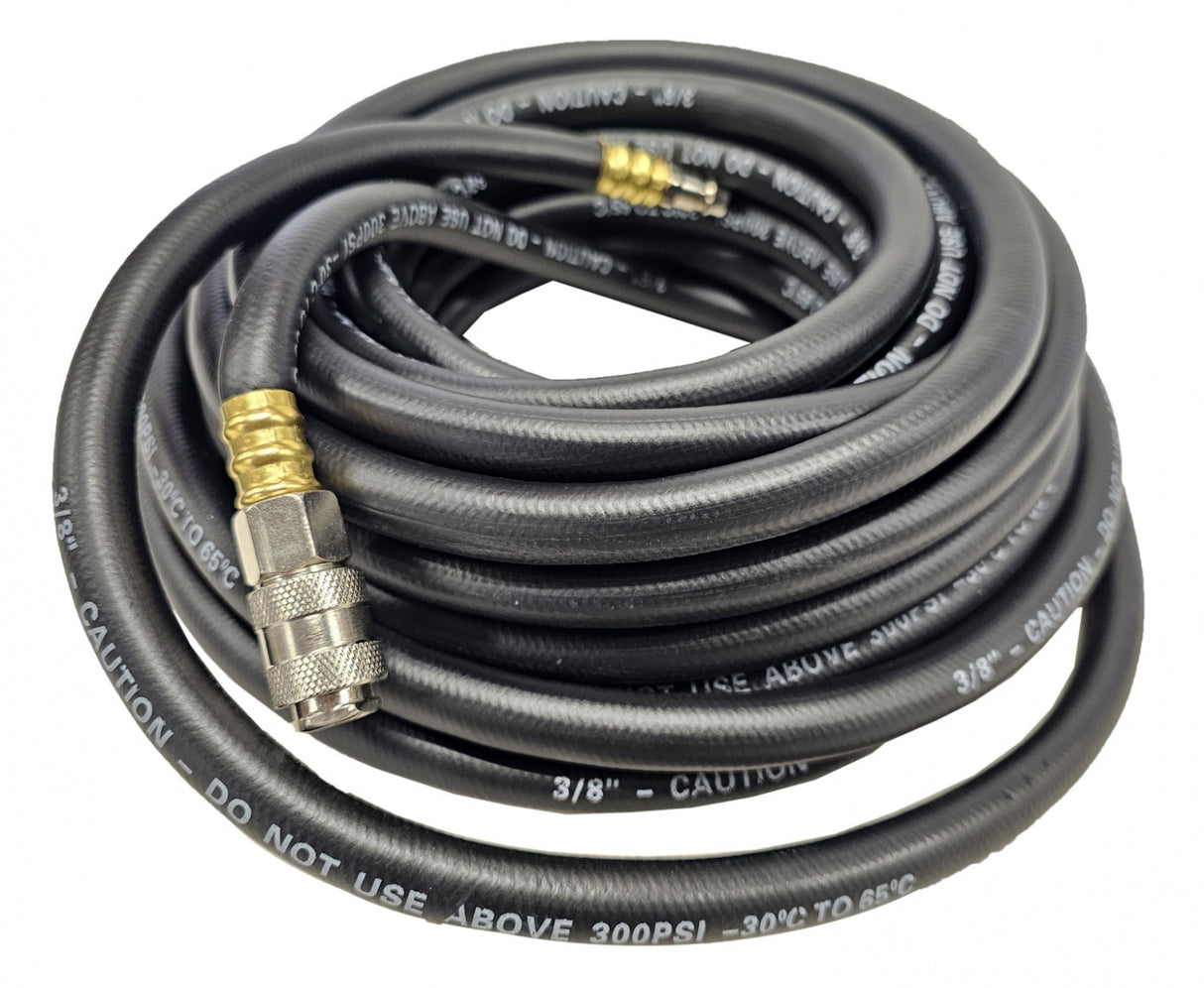 AIR HOSE | 10 MM X 16 MM X 15 M | RUBBER+ | WITH FITTINGS (AH50)