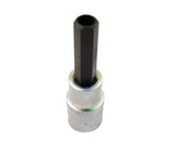 SOCKET FOR INJECTOR WITH HOLE | 12.5 MM (1/2") | HEX 10 MM | 75 MM (H10075)