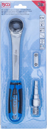 PUSH-THROUGH RATCHET WITH ADAPTOR AND STEP WRENCH | INTERNAL SQUARE 12.5 MM (1/2") (314)