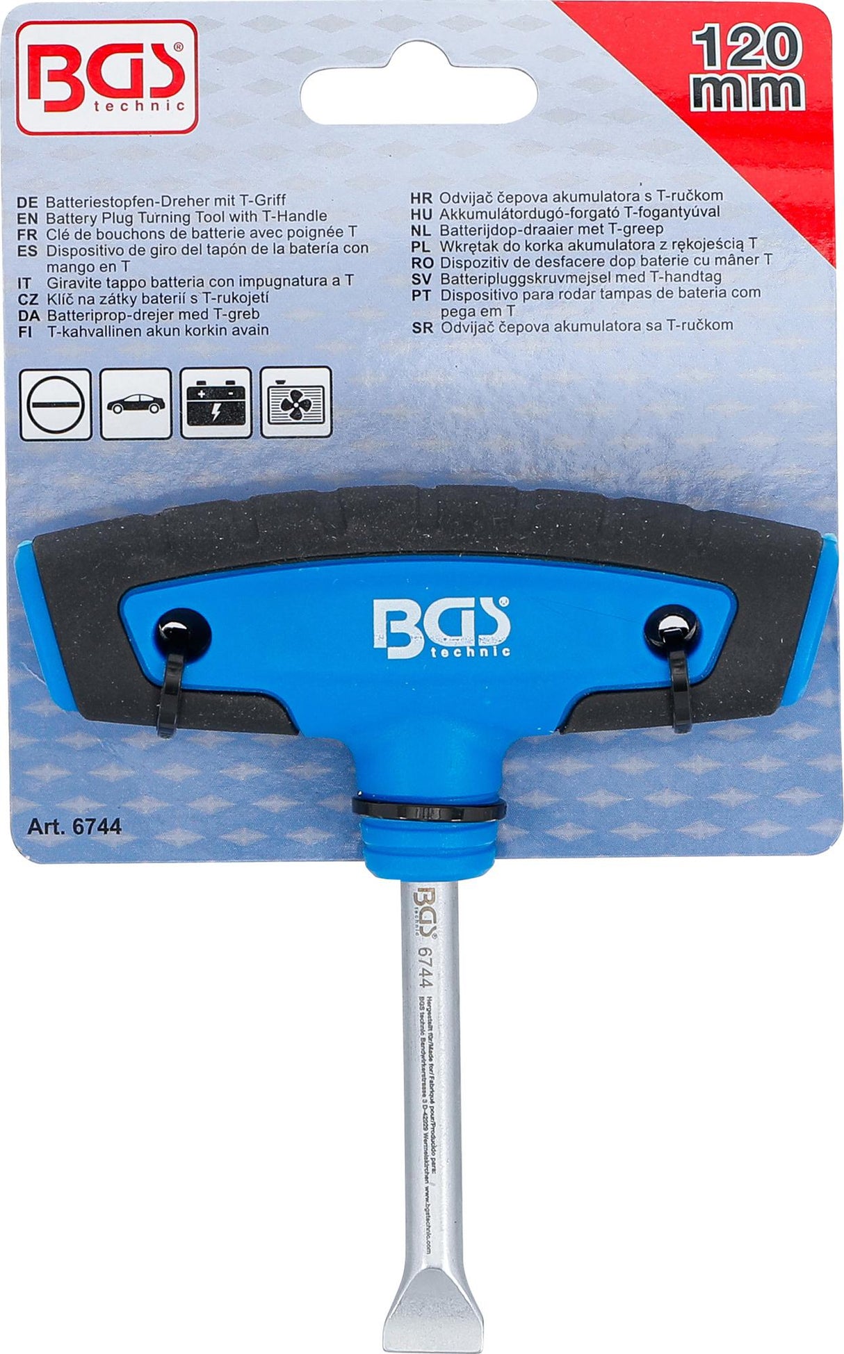 BATTERY PLUG TURNING TOOL WITH T-HANDLE (6744)