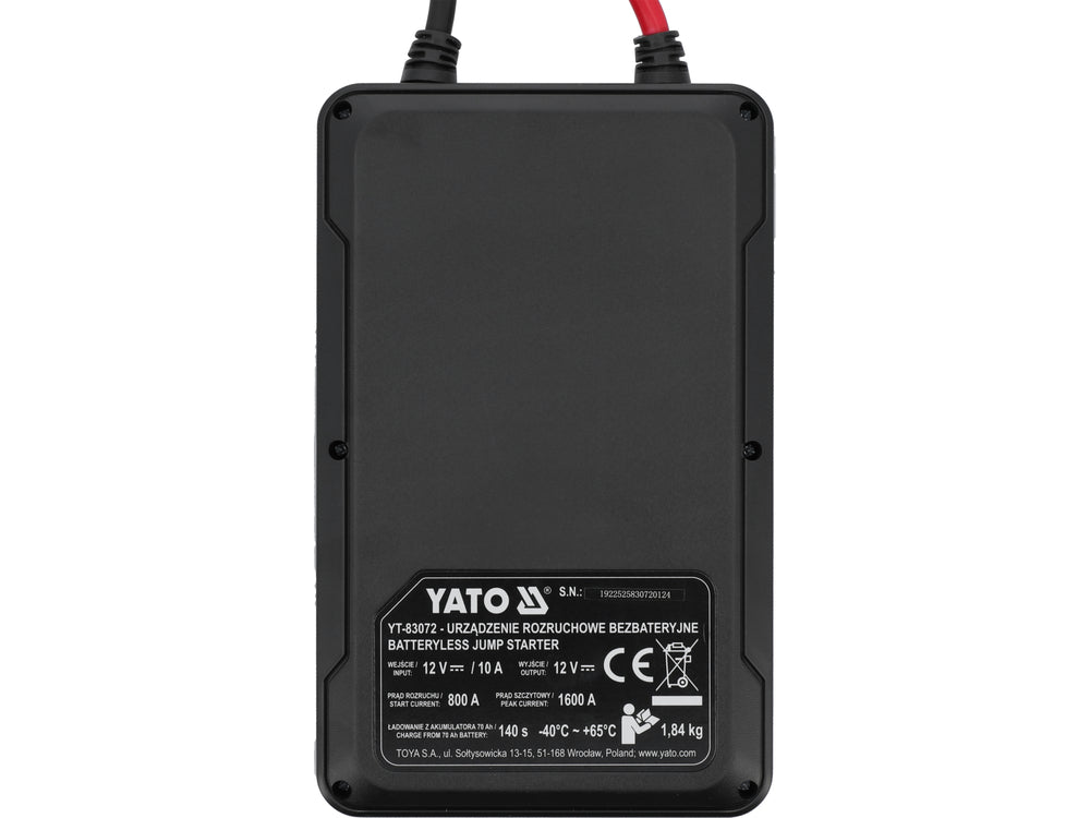 STARTER / BOOSTER | BATTERY-FREE | CAPACITOR TECHNOLOGY | MAX 1600A (YT-83072)