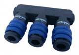 AIR DISTRIBUTOR WITH 3 SOCKETS STRAIGHT 1/4" (TSC-3)