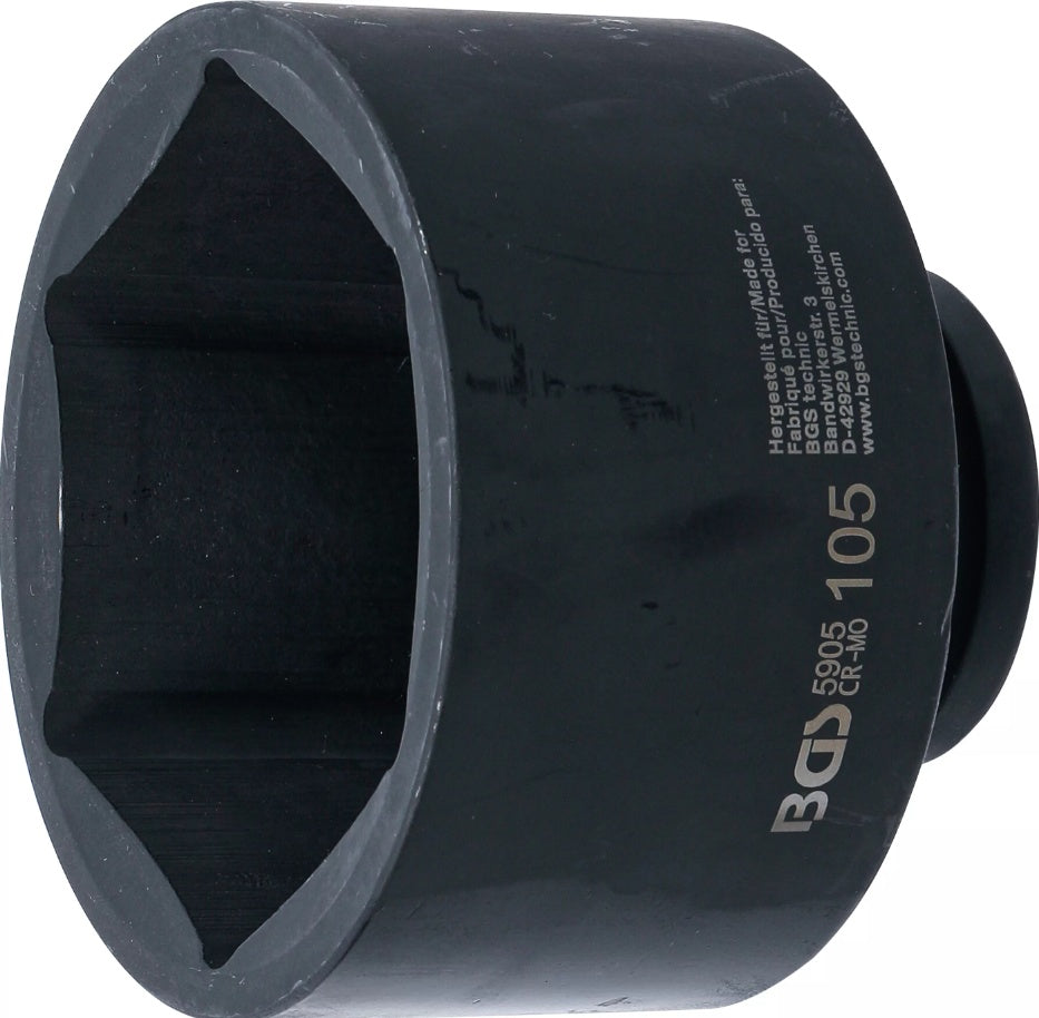 IMPACT SOCKET, HEXAGON | 25 MM (1") DRIVE | 105 MM (5905)