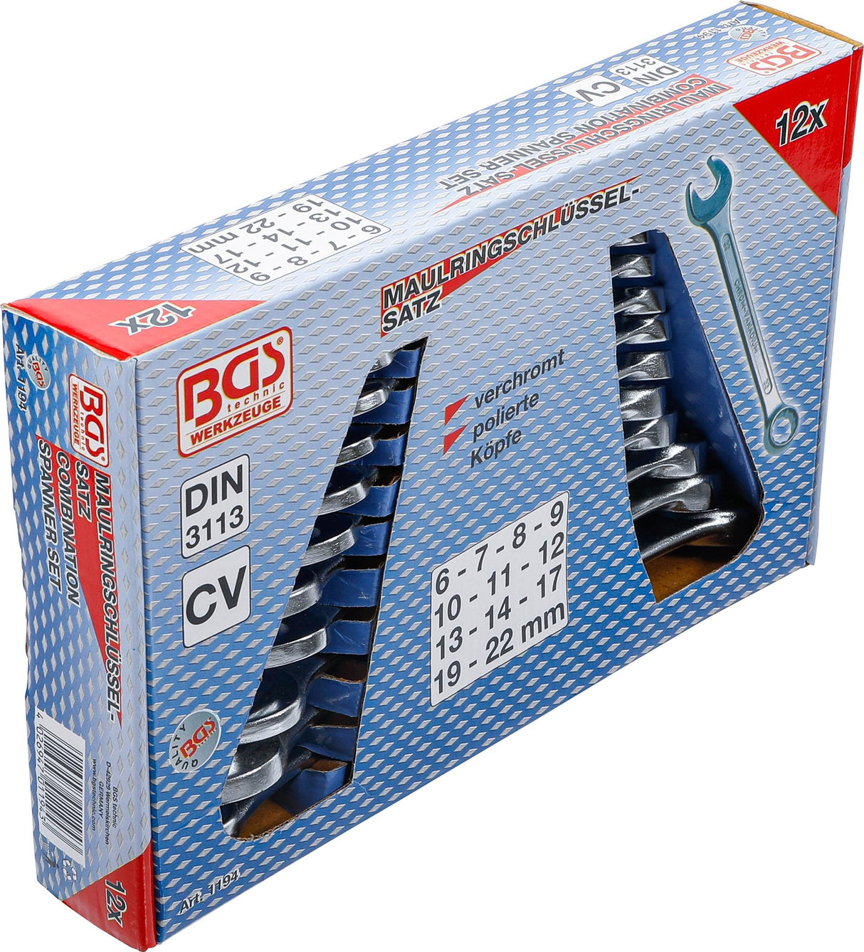 COMBINATION SPANNER SET | 6 - 22 MM | 12 PCS. (1194)
