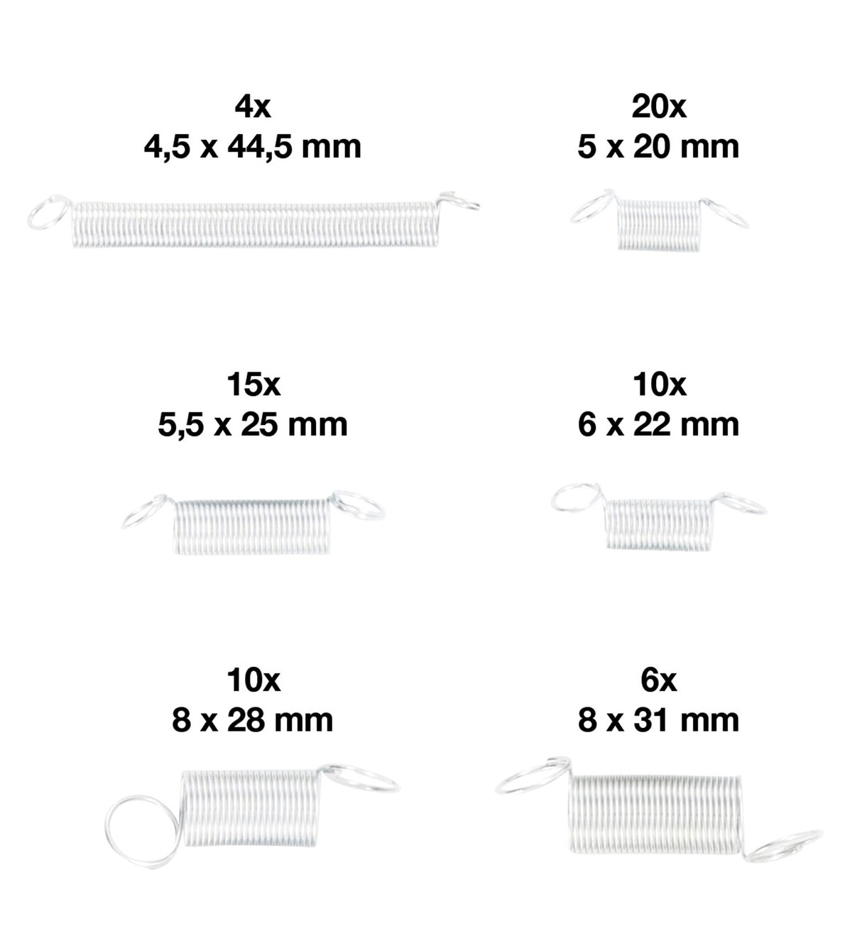 TENSION SPRING ASSORTMENT | 65 PCS. (88173)