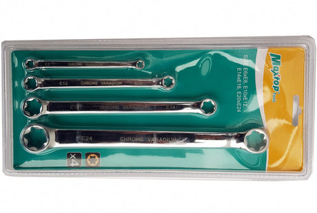 E-TYPE (TORX) RING WRENCH SET | E6XE8 - E20XE24 | 4 PCS. (A39414)