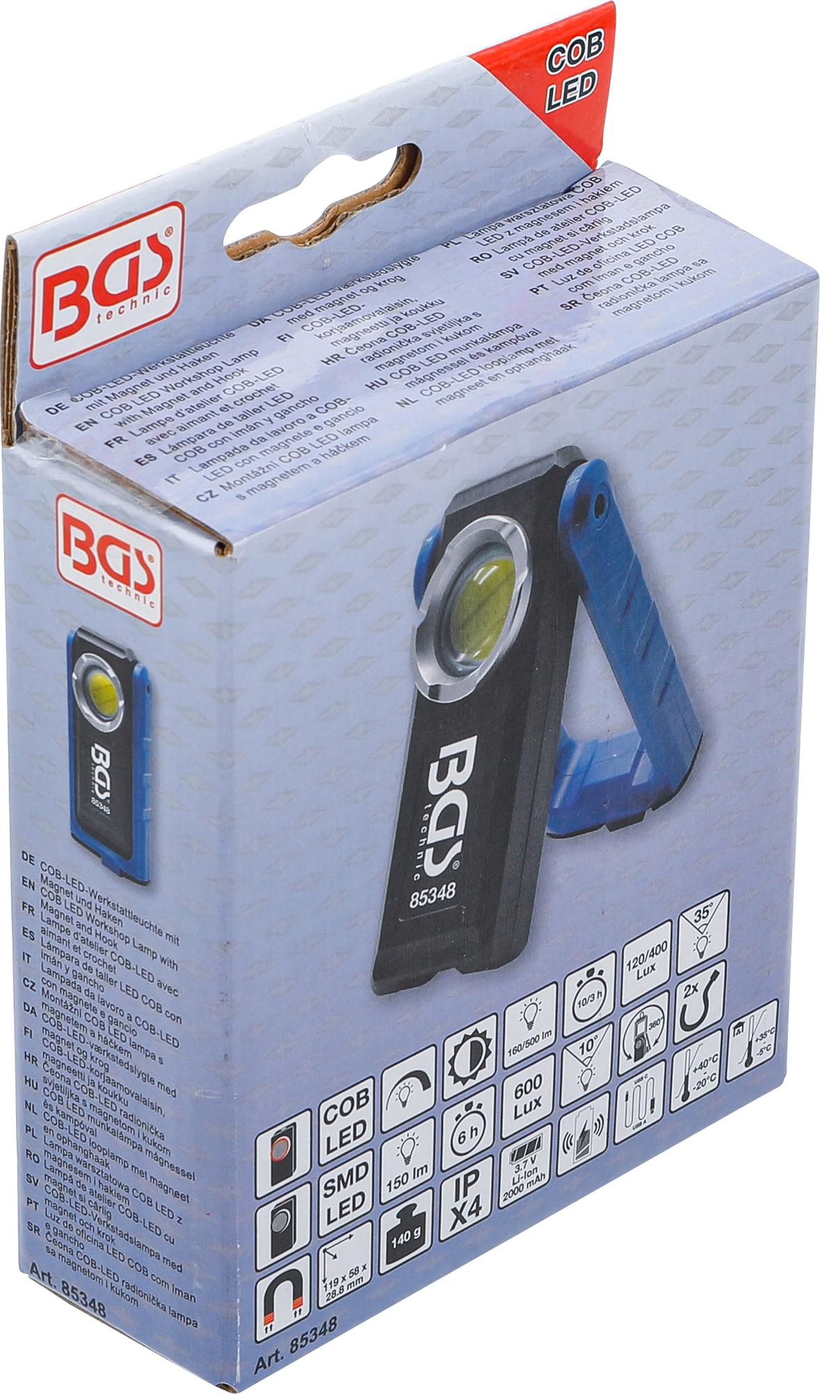 COB LED WORKSHOP LAMP WITH MAGNET AND HOOK | FOLDABLE | WITH WIRELESS CHARGING FUNCTION (85348)