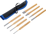 PIN PUNCH SET | 150 MM | INCL. CHISEL + CENTRE PUNCH | 8 PCS. (1658)