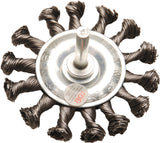 DISC BRUSH | DRIVE SHAFT 6 MM | KNOTTED | Ø 75 MM (3982)