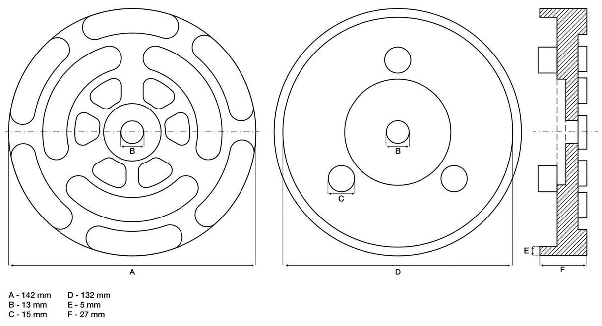 RUBBER PAD | FOR AUTO LIFTS | Ø 140 MM (6476-2)